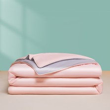 Out Yuy Serinletici Yaz Yorganı 1 Adet Yumuşak Nefes Alabilen Hafif 150*200CM Pembe+Açık Gri (Yurt Dışından)
