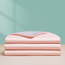 Out Yuy Serinletici Yaz Yorganı 1 Adet Yumuşak Nefes Alabilen Hafif 150*200CM Pembe+Açık Gri (Yurt Dışından)