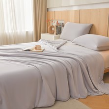 Out Yuy Serinletici Yaz Yorganı 1 Adet Yumuşak Nefes Alabilen Hafif 150*200CM Açık Gri (Yurt Dışından)