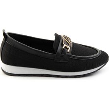 Bambi Siyah  Kadın Loafer Ayakkabı K01311000482
