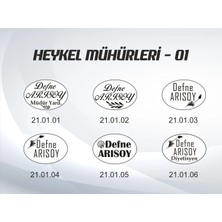 Moai Heykeli İsim Mührü ve Mürekkep, Heykel İsim Ünvan Kaşesi, Kişiye Özel Tasarım Hediye, Hediyelik
