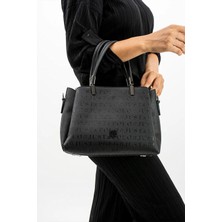 Just Polo JP4018  Kadın Gofraj Baskılı 3 Bölmeli Ayarlanabilir Uzun Askılı El ve Omuz Çantası OZT4018