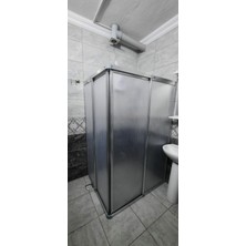 Girayduş 90CM X110CM Parlak Profil Köşeden Girişli Mika Duşakabin