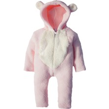 x Ipek Atlas  Kız Erkek Bebek Çocuk Pembe Peluş Tulum