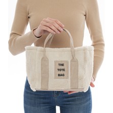 El-Omuz ve Kol Kullanımına Uygun Peluş The Tote Bag Kadın Çanta