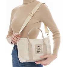 El-Omuz ve Kol Kullanımına Uygun Peluş The Tote Bag Kadın Çanta