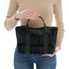 El-Omuz ve Kol Kullanımına Uygun Peluş The Tote Bag Kadın Çanta