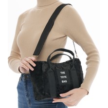El-Omuz ve Kol Kullanımına Uygun Peluş The Tote Bag Kadın Çanta