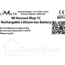 LitVolta Xiaomi Mop 1c Batarya 3200 Mah