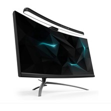 Yesnıce Curved Monitörü 24-27 Inch Işık Çubuğu LED Işıklar Göz Bakımı, Masaüstü 3 Kademeli,7 Rgb Oyun Bilgisayar Kolay Kurulum