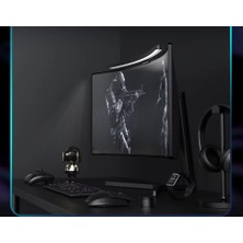 Yesnıce Curved Monitörü 24-27 Inch Işık Çubuğu LED Işıklar Göz Bakımı, Masaüstü 3 Kademeli,7 Rgb Oyun Bilgisayar Kolay Kurulum