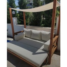 Odun's Ahşap Puflu Sedir Bahçe Balkon Teras Mobilyası