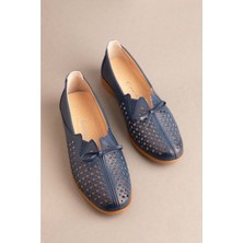 Gondol  Deri Ortopedik Taban Günlük Ayakkabı   ESFA.2605 - Lacivert - 40