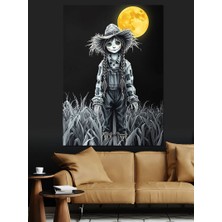 Ay Işığında Korkuluk Dekoratif Kanvas - Mdf Ahşap Tablo