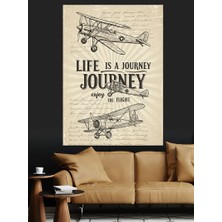 Life Is A Journey Posteri Dekoratif Kanvas - Mdf Ahşap Tablo
