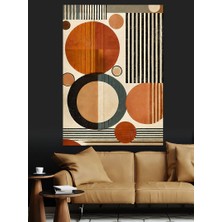 Geometrik Soyut Desen Dekoratif Kanvas - Mdf Ahşap Tablo
