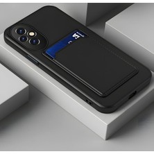 Honor 200 Uyumlu Kılıf Kamera Korumalı Kartlıklı Cüzdanlı Kırmızı Tuşlu Siyah Silikon Kapak