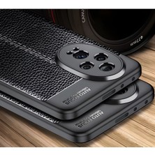 Honor 200 Uyumlu Kılıf Kamera Çıkıntılı Deri Görünümlü Dikiş Desenli Koruyucu Kapak