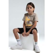 Rolypoly Erkek Çocuk Krem Bermuda Takım