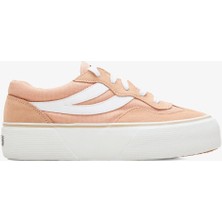3041 Revolley Colorblock Platform Kadın Pembe-Beyaz Platform Sneaker