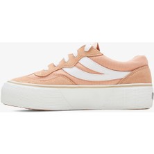 3041 Revolley Colorblock Platform Kadın Pembe-Beyaz Platform Sneaker