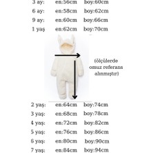 x Ipek Atlas Kız Erkek Bebek Çocuk Kışlık Peluş Tulum