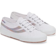2953 Swallow Tail Lame Kadın Beyaz Bileksiz Sneaker
