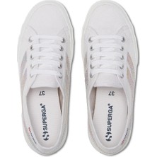 2953 Swallow Tail Lame Kadın Beyaz Bileksiz Sneaker