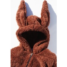 x Ipek Atlas Kız Erkek Bebek Çocuk Kışlık Peluş Tulum