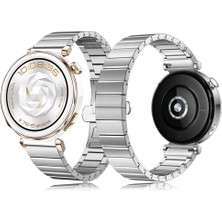 Sneezy Huawei Watch Gt5 Pro 42MM Ile Uyumlu Renk Detaylı 18MM Paslanmaz Çelik Metal Kordon Kayış