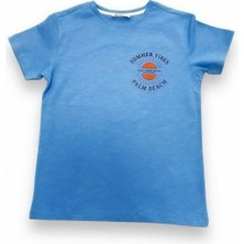 Çikoby Erkek Çocuk Pamuklu Summer Yazılı Tshirt