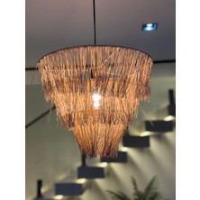 Mady Aksesuar Rattan Avize 40  cm  -Iskandinav Bohem ,özel Tasarım Aydınlatma-Salon,mutfak.ofis
