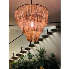 Mady Aksesuar Rattan Avize 40  cm  -Iskandinav Bohem ,özel Tasarım Aydınlatma-Salon,mutfak.ofis