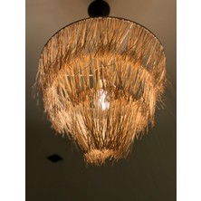 Mady Aksesuar Rattan Avize 40  cm  -Iskandinav Bohem ,özel Tasarım Aydınlatma-Salon,mutfak.ofis