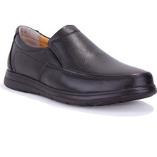 Dagoster DMA08-432 Siyah Ortopedik Poliüretan Taban Günlük Erkek Deri Ayakkabı