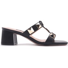 Nine West JOEY 4FX Siyah Kadın Topuklu Terlik