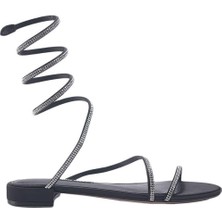 Nine West Logan 3fx Siyah Kadın Düz Sandalet