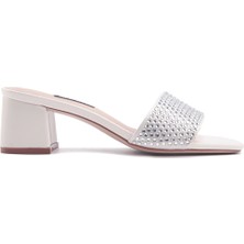 Nine West Fınl 4fx Kırık Beyaz Kadın Topuklu Terlik