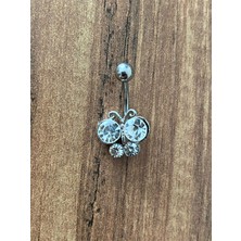 Kelebek Çelik Göbek Piercing