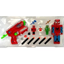 UDATOYS Minecraft Örümcek Adam Nerf Karakter Oyuncak Spider Man Nörf Tabanca Seti