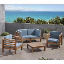 Odun's Vista 2+1+1 Bahçe Balkon Teras Ahşap Oturma Grubu