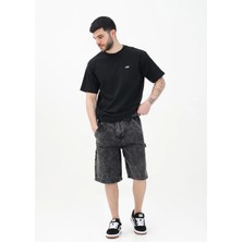 Drıll Chore Loose Denım Short