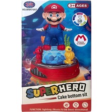 UDATOYS Danscı Süper Mario Müzikli Işıklı Dans Eden Hareketli Maryo Oyuncak 21 cm