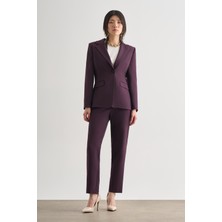 Mizalle Mürdüm Tek Düğme Klasik Blazer Ceket