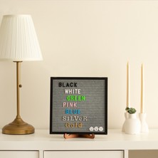 Ahşap Çerçeveli Keçe Harf Panosu (Beyaz Harf), Özel Keçe Letter Board 170 Parça Harf ve Sembol Dahil | Bebek Fotoğraf Panosu