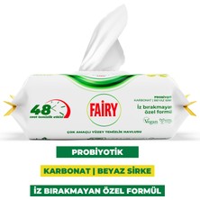 Fairy Çok Amaçlı Yüzey Temizleme Mendili 100 Yaprak 12 Adet | Limon Yağlı | Beyaz Sirke Karbonat