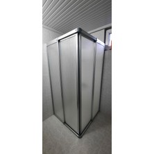 Giray Duşakabin 70CM x 80CM Parlak Profil Köşeden Girişli Mika Duşakabin