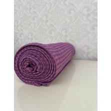 Premium %100 Pamuk Tek Kişilik Yazlık Pike, Yatak Örtüsü, Terletmez Kumaş (Mor Renk) (160X240CM)
