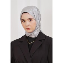 Loryan Floş Jakar Mermer Gri Şal