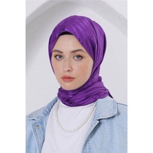 Loryan Floş Jakar Zebra Mürdüm Şal